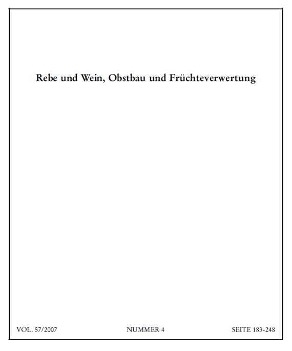 Mitteilungen Klosterneuburg 2007-4 Umschlag