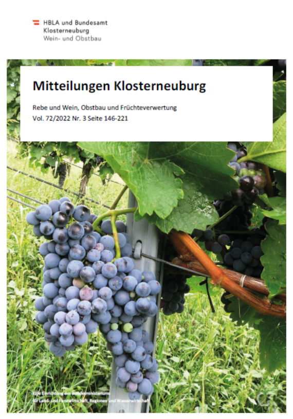 Mitteilungen Klosterneuburg Heft 3 Umschlag