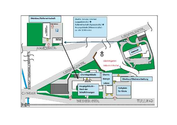 Plan des Schulgeländes
