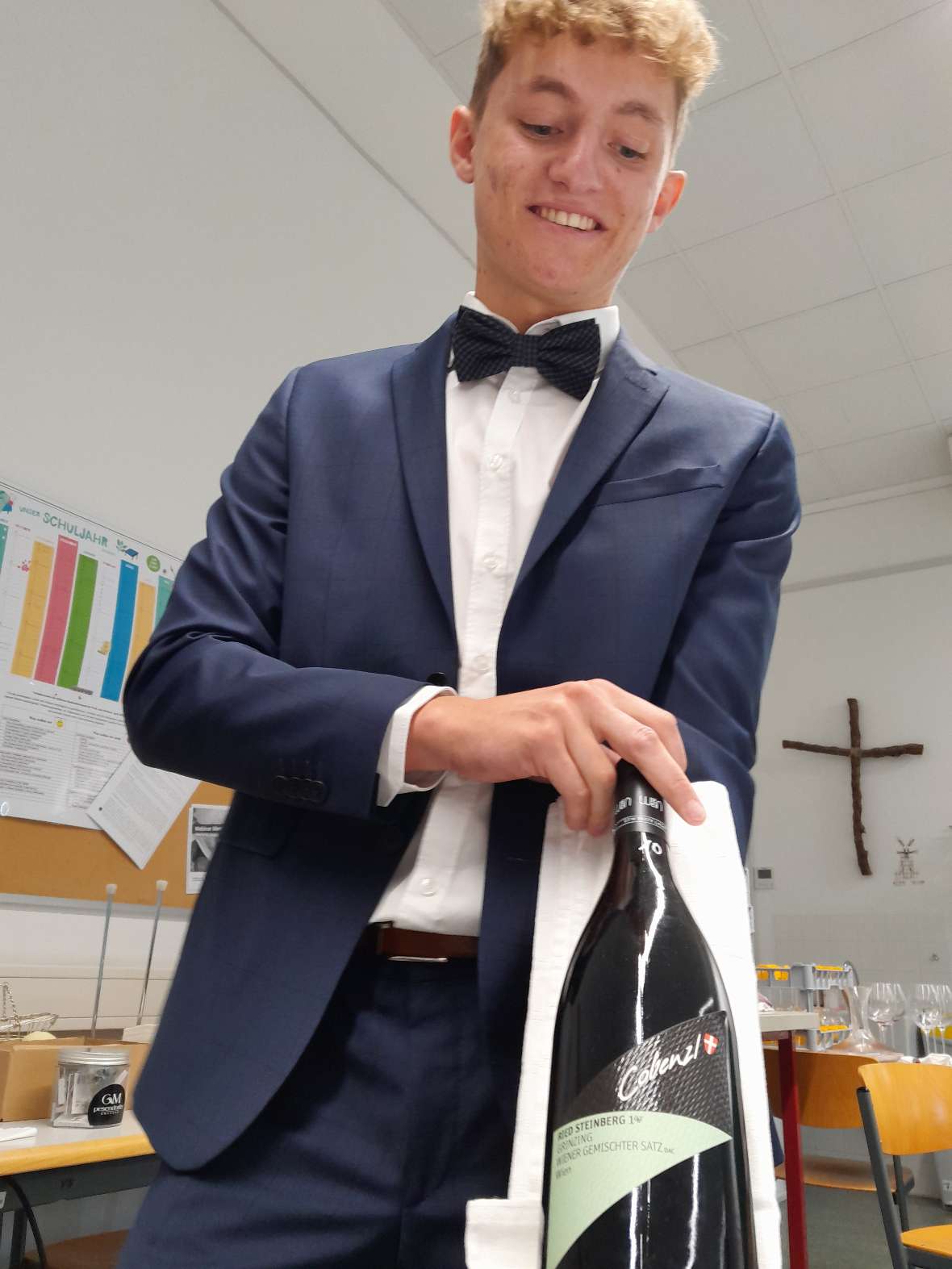 Schüler bei der praktischen Prüfung
