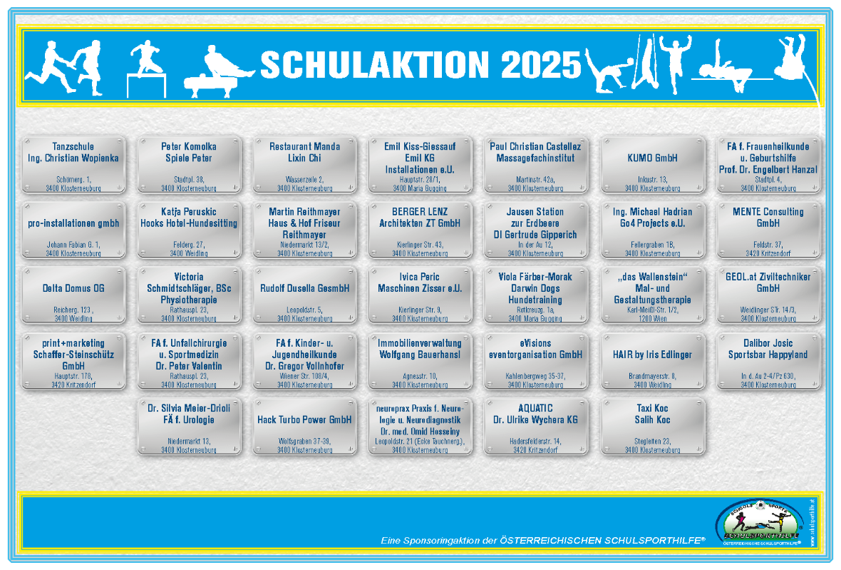 Schulaktion 2025 - Sponsoren