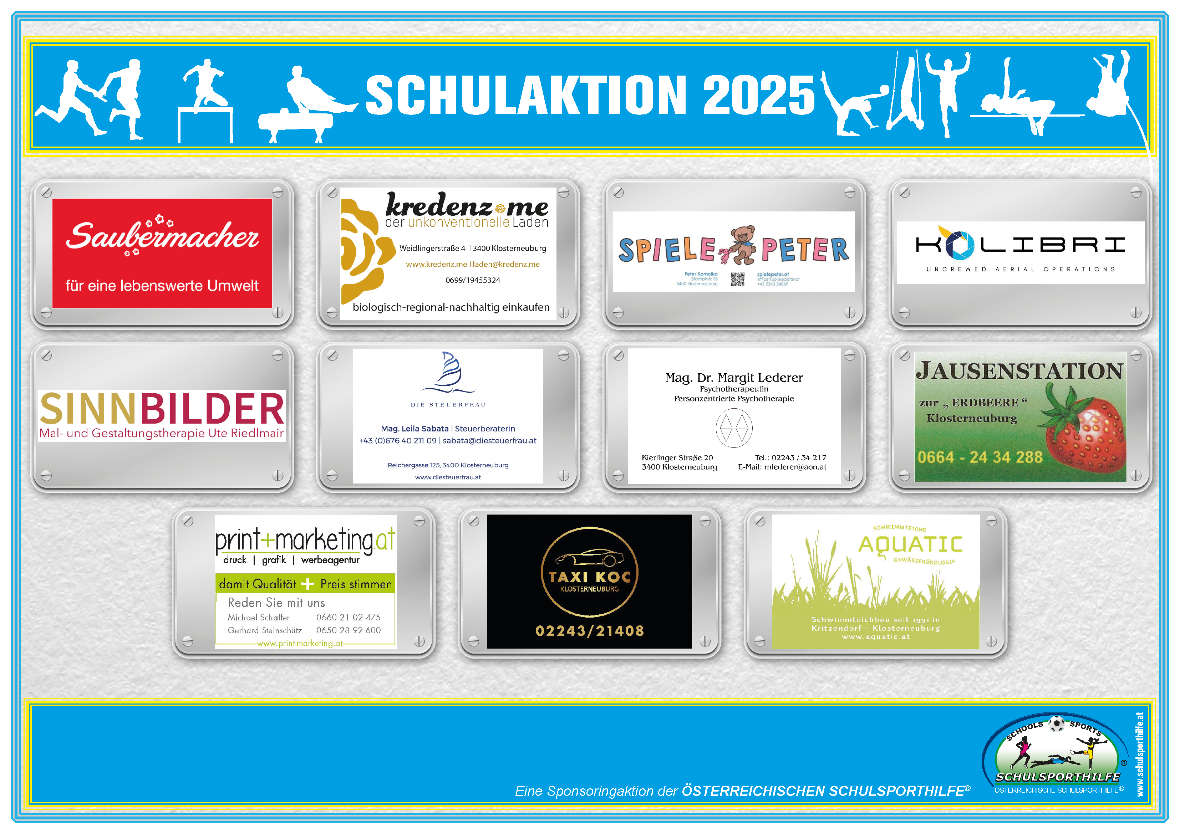 Schulaktion 2025 - Sponsoren